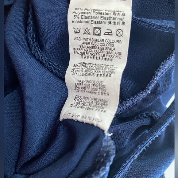 Missguided V-Neck Halter Strap Navy Blue Bodysuit Size 0 - Picture 6 of 7